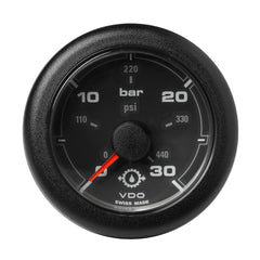 Veratron 52MM (2-1/16") OceanLink Transmission Oil Pressure Gauge - 30 Bar/440 PSI - Black Dial Bezel [A2C1066040001]