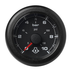 Veratron 52MM (2-1/16") OceanLink Engine Oil Pressure Gauge -10 Bar/150 PSI - Black Dial Bezel [A2C1066000001]