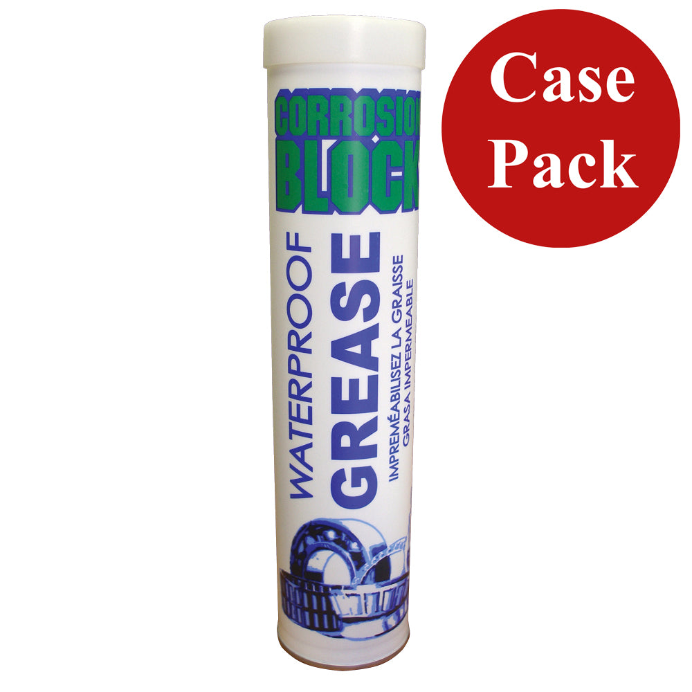 Corrosion Block High Performance Waterproof Grease - 14oz Cartridge - Non-Hazmat, Non-Flammable Non-Toxic *Case of 10* [25014CASE]