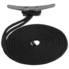 Sea-Dog Double Braided Nylon Dock Line - 1/2" x 50 - Black [302112050BK-1]