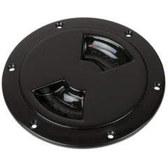 Sea-Dog Smooth Quarter Turn Deck Plate - Black - 5" [336155-1]