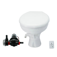 Johnson Pump AquaT Toilet Silent Electric Comfort - 12V w/Pump [80-47232-01]