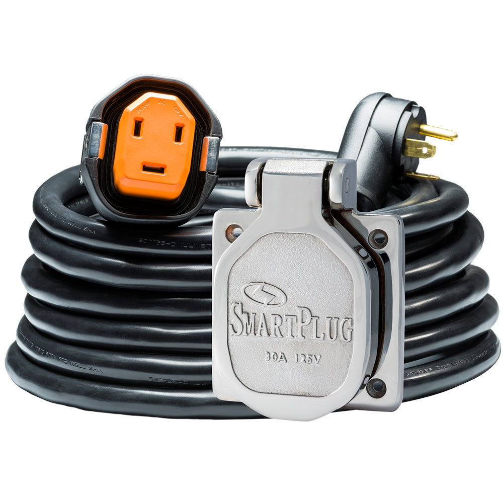 SmartPlug RV Kit 30 AMP Dual Configuration Cordset Stainless Steel Inlet Combo - 30 [R30303BM30NT]