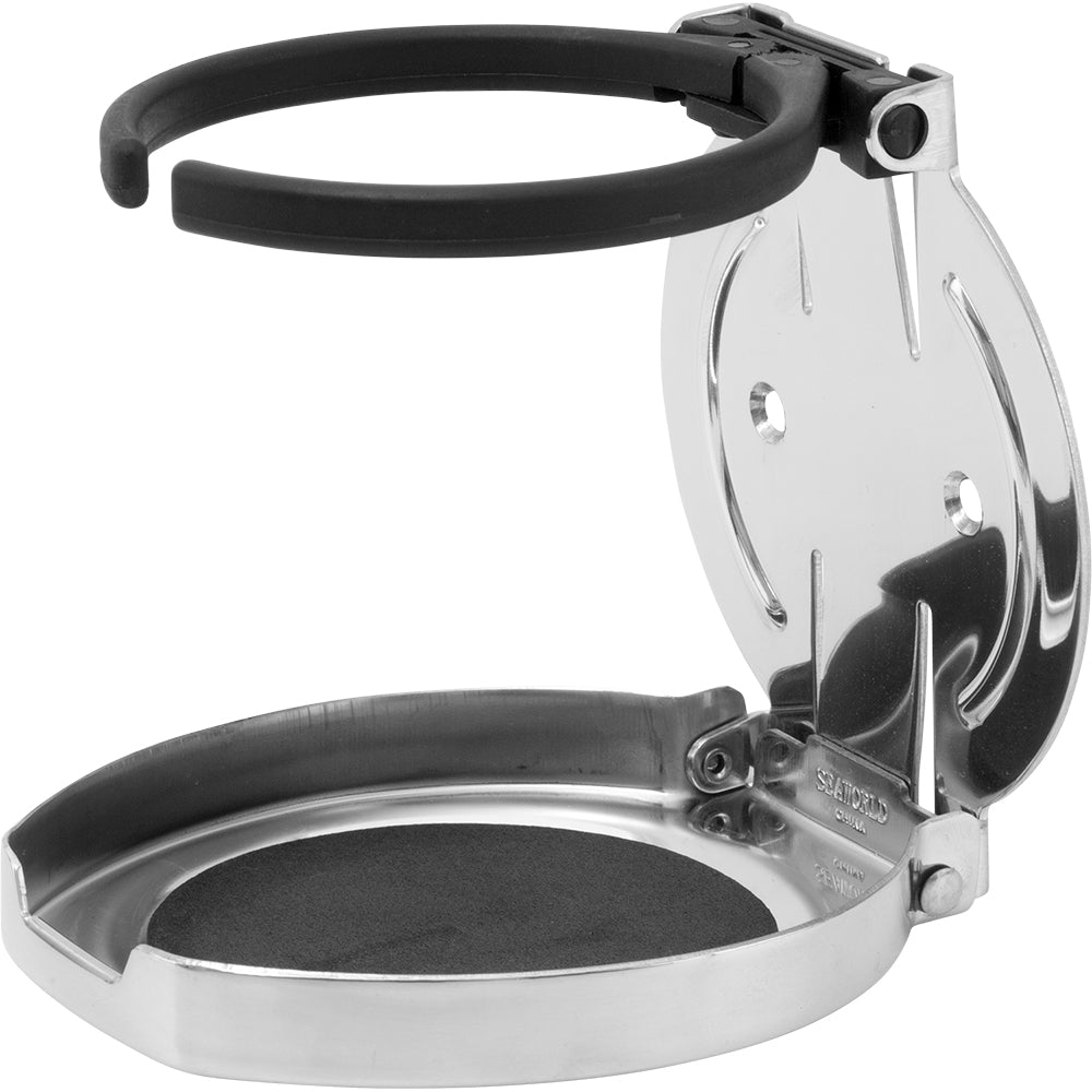 Sea-Dog Adjustable Folding Drink Holder - 304 Stainless Steel [588250-1]