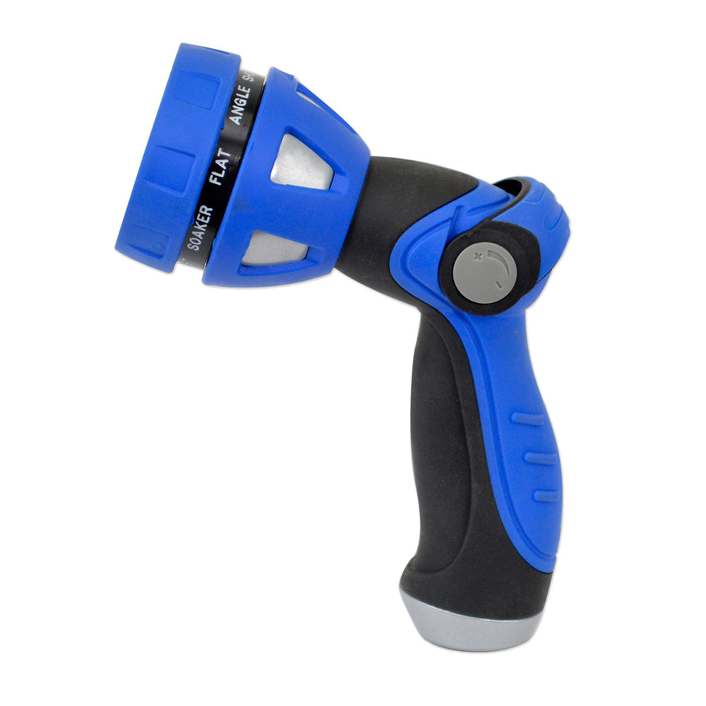 HoseCoil Thumb Lever Nozzle w/Metal Body Nine Pattern Adjustable Spray Head [WN815]