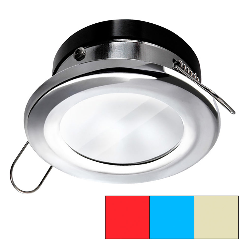 i2Systems Apeiron A1120 Spring Mount Light - Round - Red, Warm White Blue - Polished Chrome [A1120Z-11HCE]