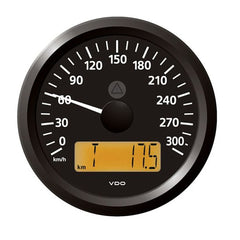 Veratron 3-3/8" (85 mm) ViewLine Speedometer - 0 to 300 KMH - 12/24V - Black Dial Triangular Bezel [A2C59512371]