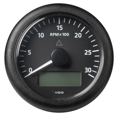 Veratron 3-3/8" (85MM) ViewLine Tachometer w/Multi-Function Display - 0 to 3000 RPM - Black Dial Bezel [A2C59512390]