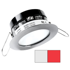 i2Systems Apeiron PRO A503 - 3W Spring Mount Light - Round - Cool White Red - Brushed Nickel Finish [A503-41AAG-H]