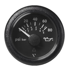 Veratron 52MM (2-1/16") ViewLine Oil Pressure Gauge 80 PSI/5 Bar - Black Dial Round Bezel [A2C59514128]