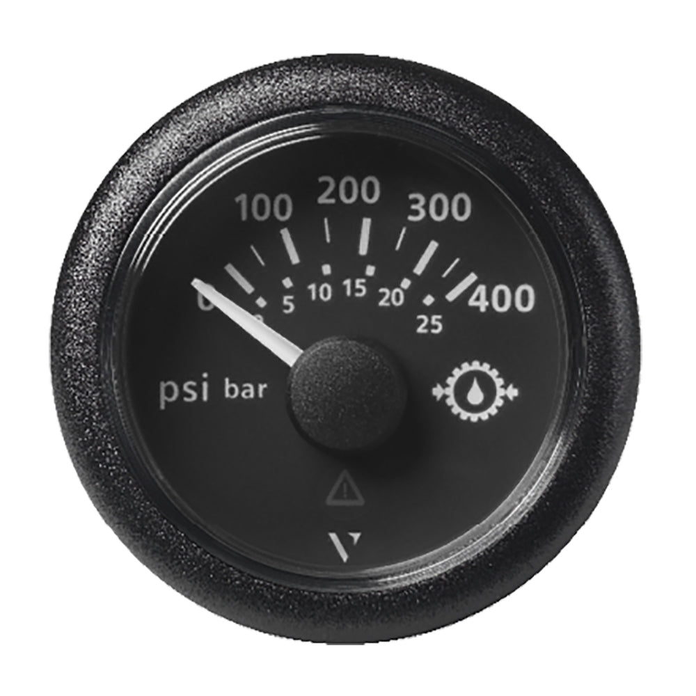 Veratron 2-1/16" (52mm) ViewLine Transmission Oil Pressure 400 PSI/25 Bar - Black Dial Round Bezel [A2C59514145]