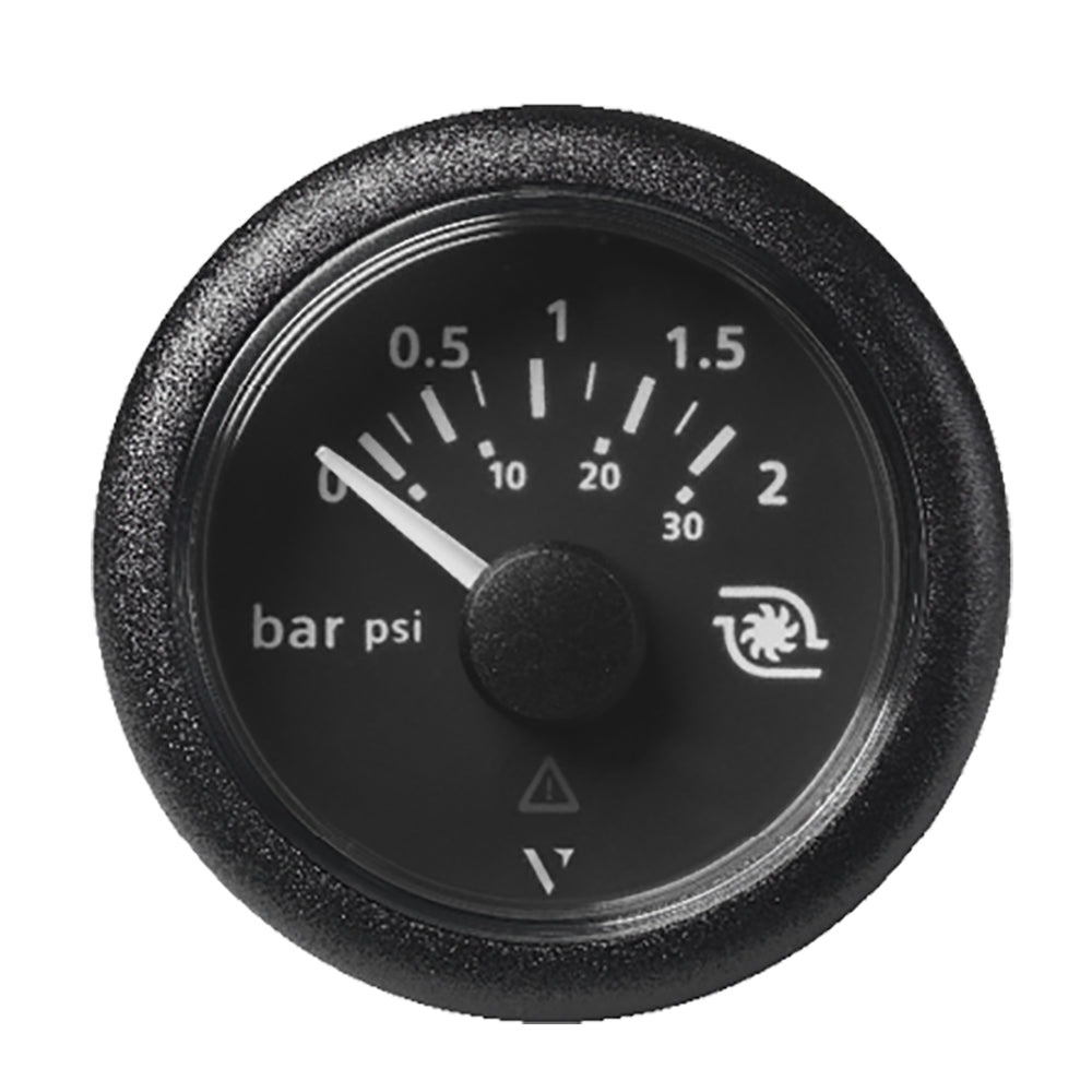 Veratron 52MM (2-1/16") ViewLine Boost Pressure Gauge 2 Bar/30 PSI - Black Dial Round Bezel [A2C59514149]