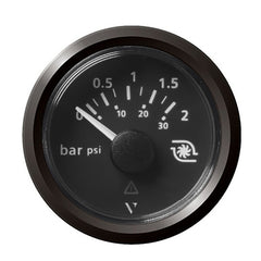 Veratron 52MM (2-1/16") ViewLine Boost Pressure Gauge 2 Bar/30 PSI - Black Dial Triangular Bezel [A2C59514152]