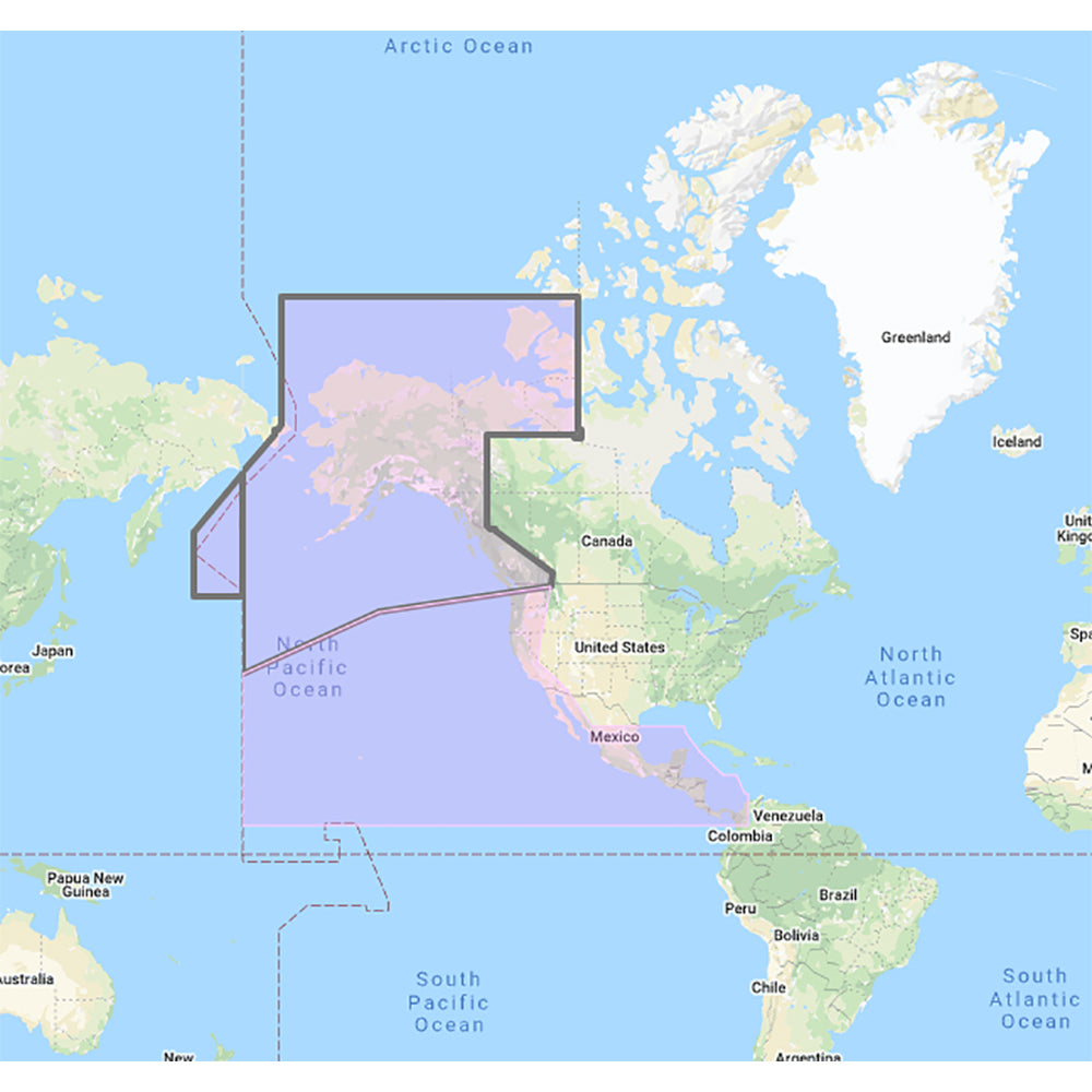 Furuno US Canada Pacific Coast, Hawaii, Alaska, Mexico to Panama - C-MAP Mega Wide Chart - Unlock Code [MM3-VNA-035]