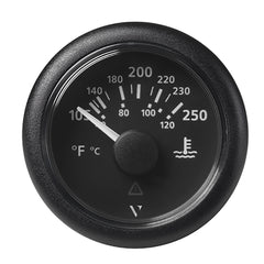 Veratron 52MM (2-1/16") ViewLine Water Temperature Gauge - 100-250F - Black Dial Bezel [A2C59514176]