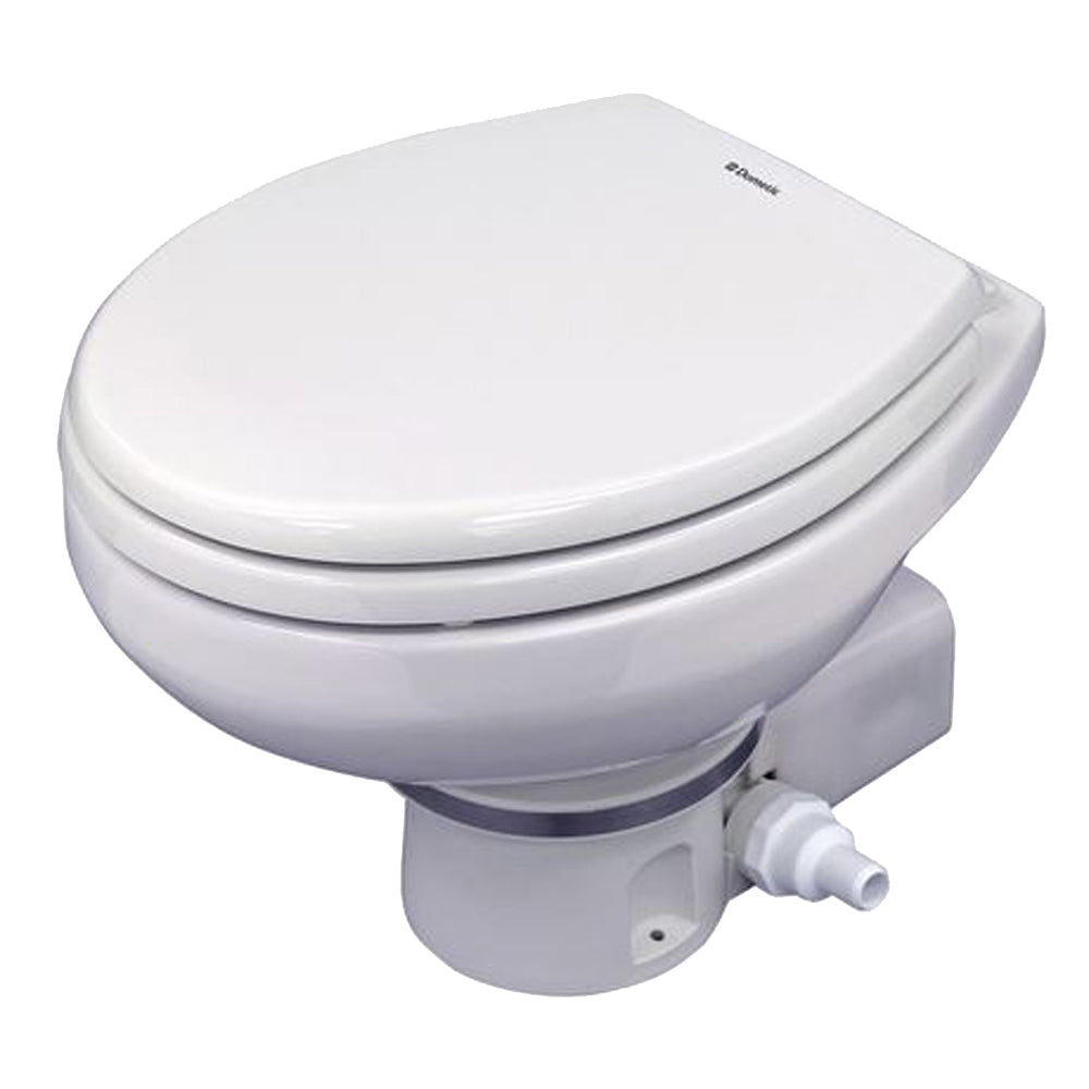 Dometic MasterFlush 7160 White Electric Macerating Toilet - 12V w/Orbit Base Raw Water Flush [304716001]