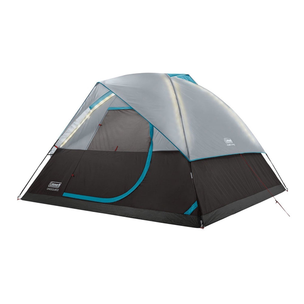 Coleman OneSource Rechargeable 4-Person Camping Dome Tent w/Airflow System LED Lighting [2000035457]