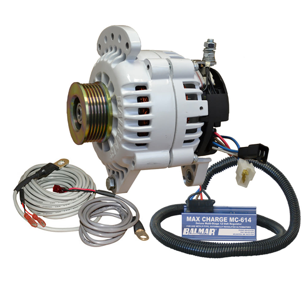 Balmar Alternator 120 AMP 12V 3.15" Dual Foot Saddle K6 Pulley Regulator Temp Sensor [60-YP-MC-120-K6]