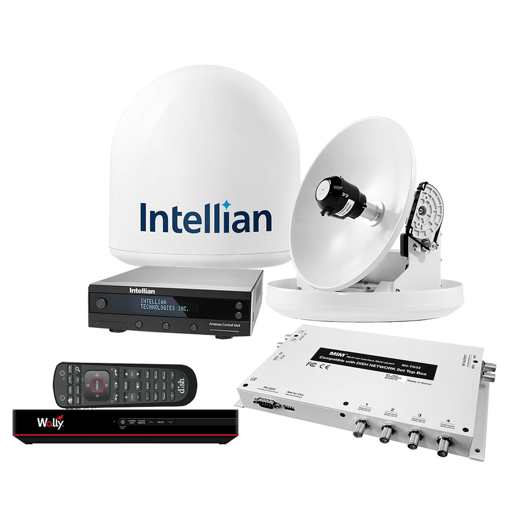 Intellian i2 US System w/DISH/Bell MIM-2 (w/3M RG6 Cable) 15M RG6 Cable DISH HD Wally Receiver [B4-209DNSB2]