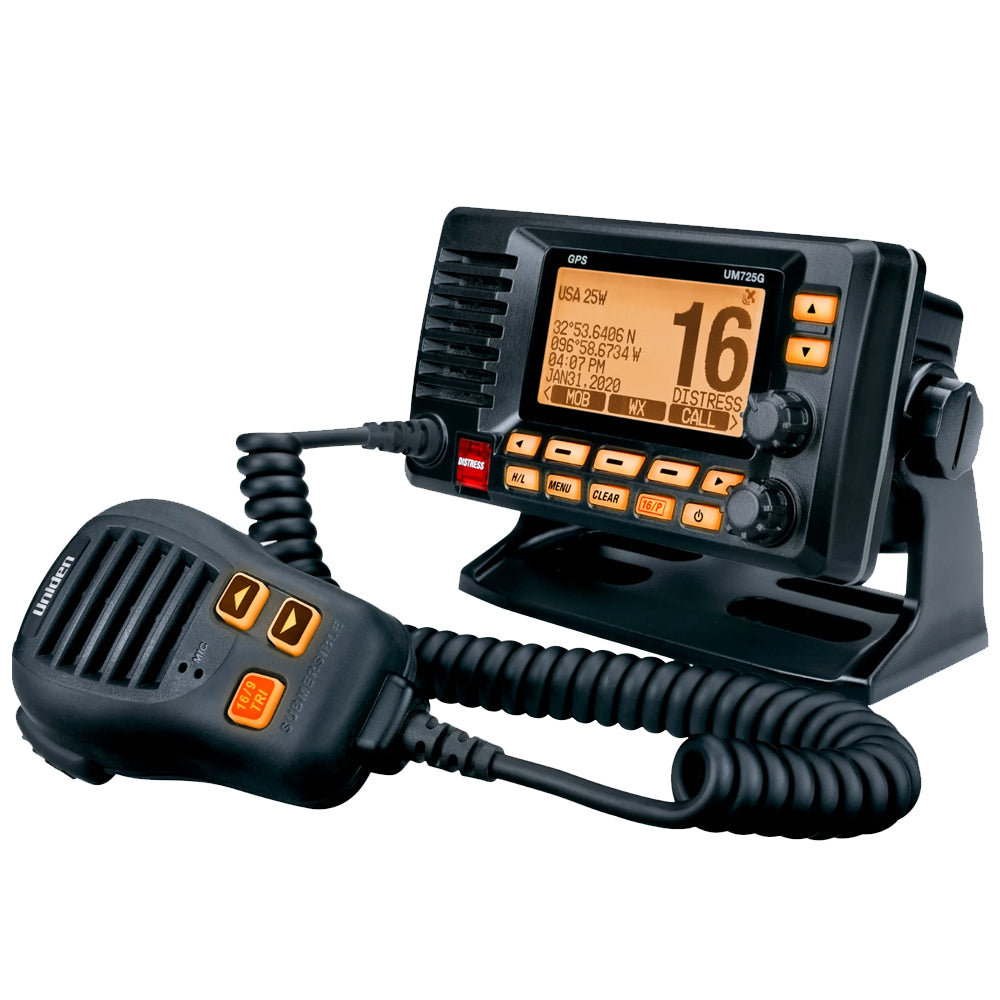 Uniden UM725 Fixed Mount VHF w/GPS Bluetooth - Black [UM725GBTBK]