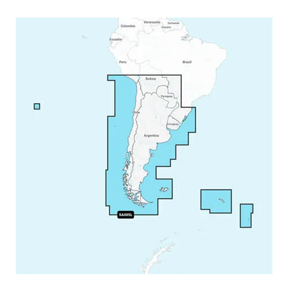 Garmin Navionics+ NSSA005L - Chile, Argentina Easter Island - Marine Chart [010-C1286-20]