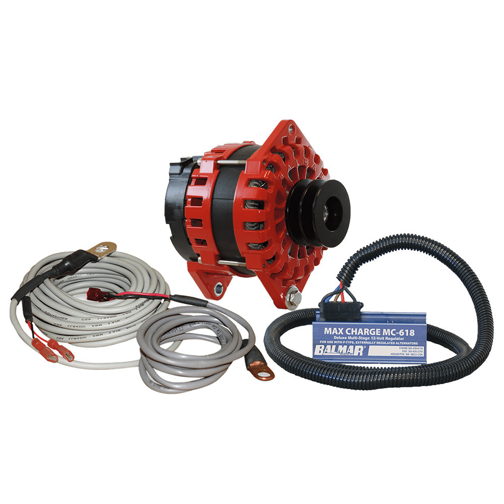 Balmar Alternator 250 AMP Kit 12V 3.15" Dual Foot Saddle Dual Vee Pulley Regulator Temp Sensor [XT-DF-250-DV-KIT]