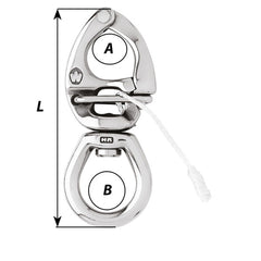 Wichard HR Quick Release Snap Shackle With Large Bail - 80mm Length - 3-5/32" [02773]