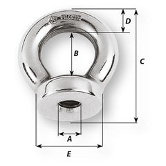 Wichard 12mm Eye Nut - Thread M14 x 200mm [06367]