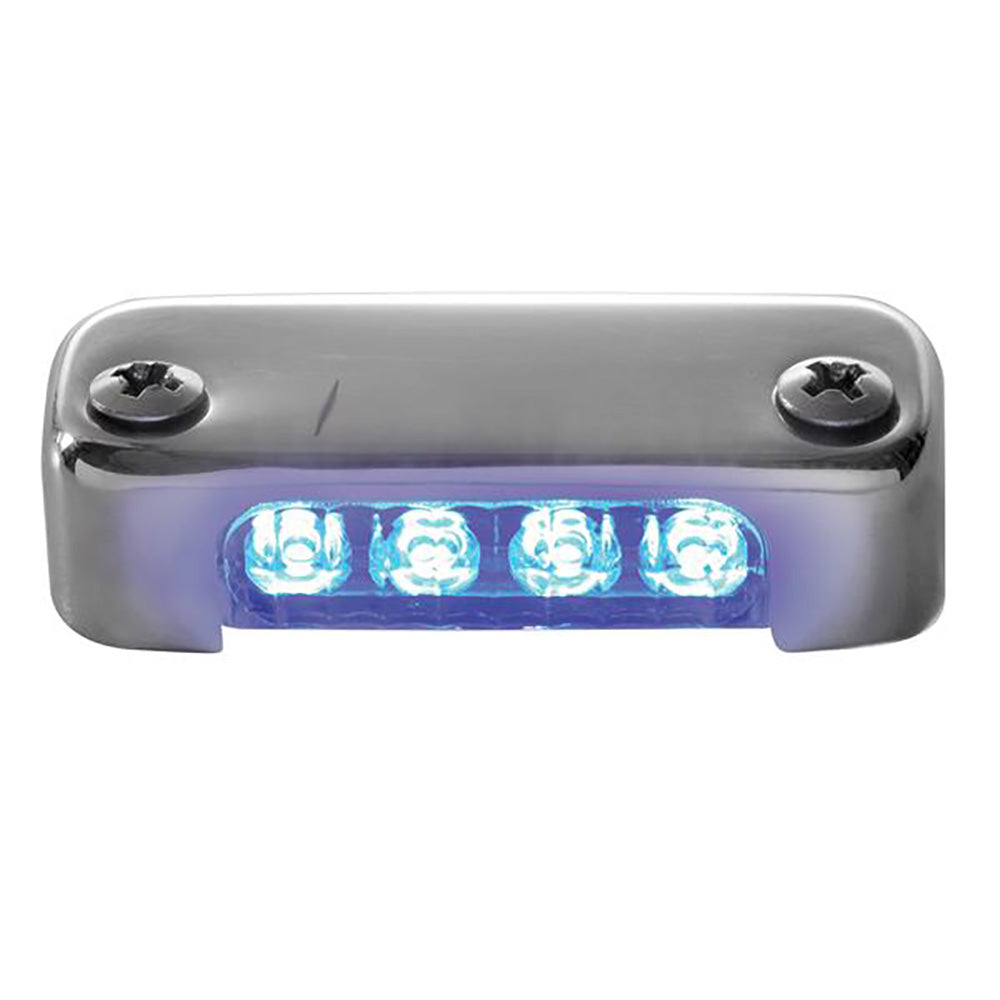 Attwood Blue LED Micro Light w/Stainless Steel Bezel Vertical Mount [6350B7]