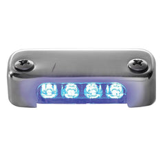 Attwood Blue LED Micro Light w/Stainless Steel Bezel Vertical Mount [6350B7]