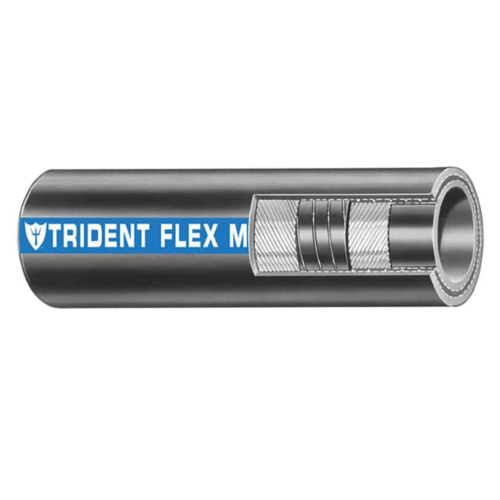 Trident Marine 1-1/2" x 50 Coil Flex Marine Wet Exhaust Water Hose - Black [250-1126]