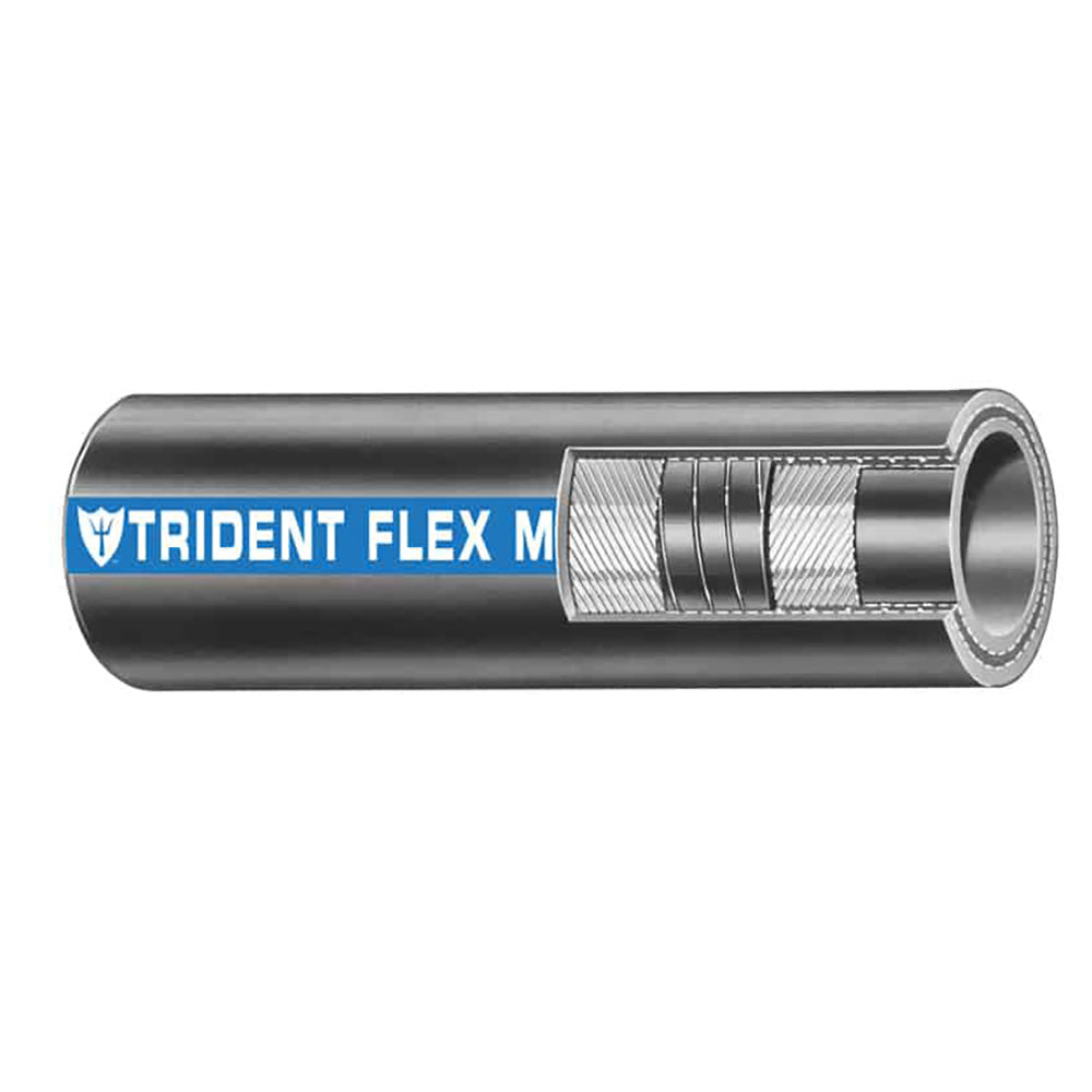 Trident Marine 1-1/4" x 50 Coil Flex Marine Wet Exhaust Water Hose - Black [100-1146]