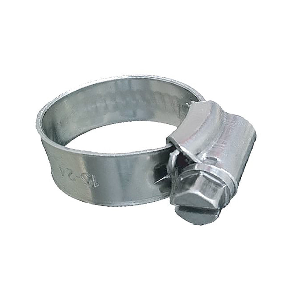 Trident Marine 316 SS Non-Perforated Worm Gear Hose Clamp - 3/8" Band - (3/4" 1-1/8") Clamping Range - 10-Pack - SAE Size 10 [705-0581]