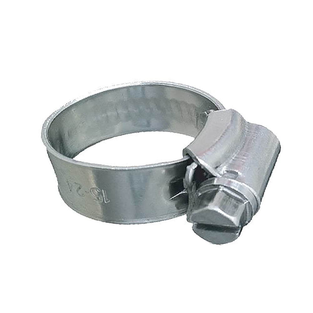 Trident Marine 316 SS Non-Perforated Worm Gear Hose Clamp - 3/8" Band - (1-1/16" 1-1/2") Clamping Range - 10-Pack - SAE Size 16 [705-1001]