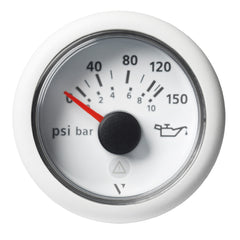 Veratron 52mm (2-1/16") ViewLine Engine Oil Temperature Pressure Gauge - 150 PSI - White Dial Bezel [A2C59514202]